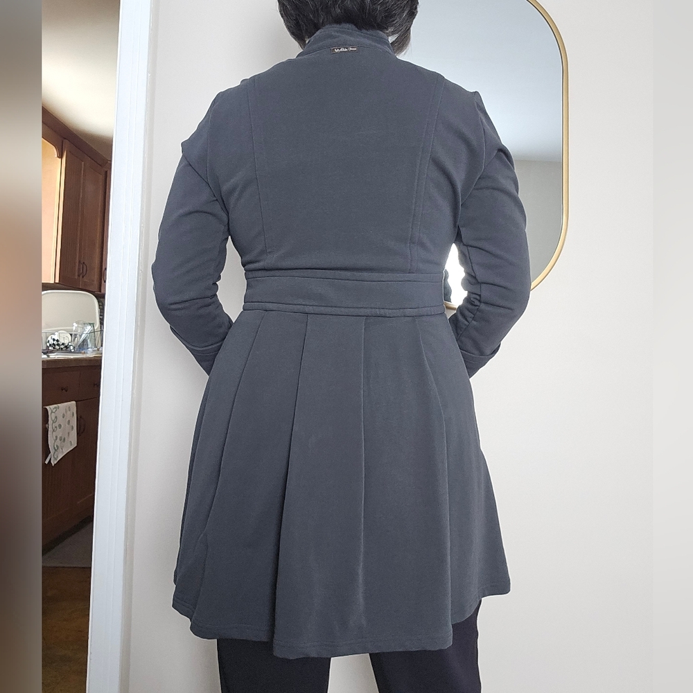 Matilda Jane Onyx Coat Secret Fields Mom Women’s Jacket Grey Military Sz Large - Picture 5 of 8